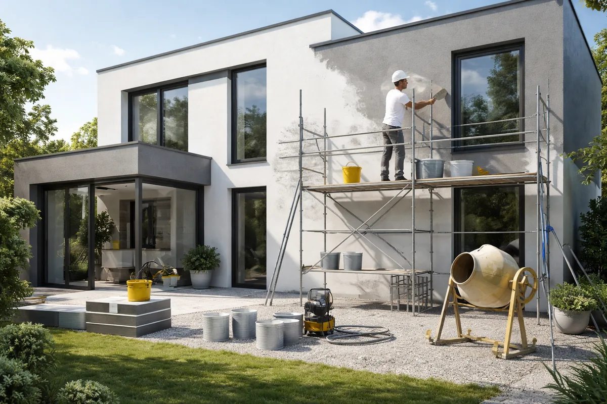 Quel est le coût moyen d'une rénovation de façade moderne au m²