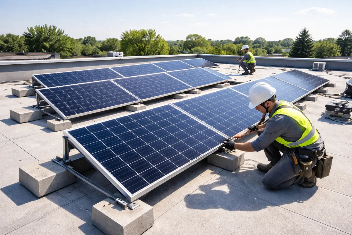 Comment bien installer des panneaux solaires sur un toit plat