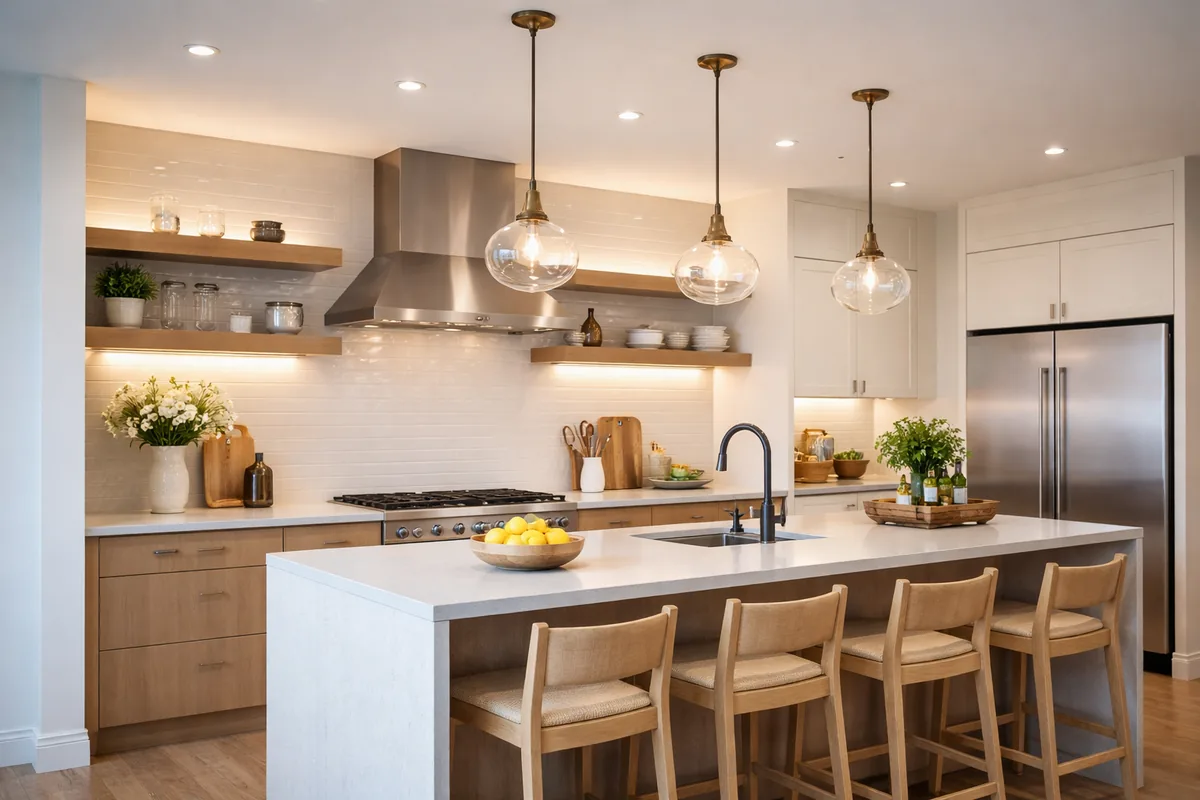 Quel type d'éclairage choisir pour une cuisine de 20 m²